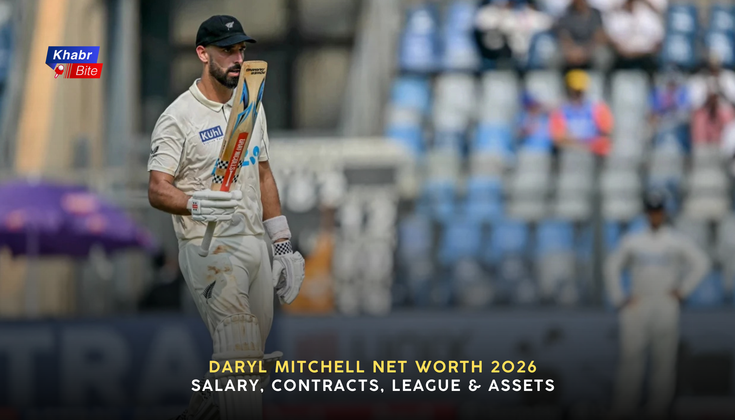 Daryl Mitchell walking off the field during a New Zealand cricket match