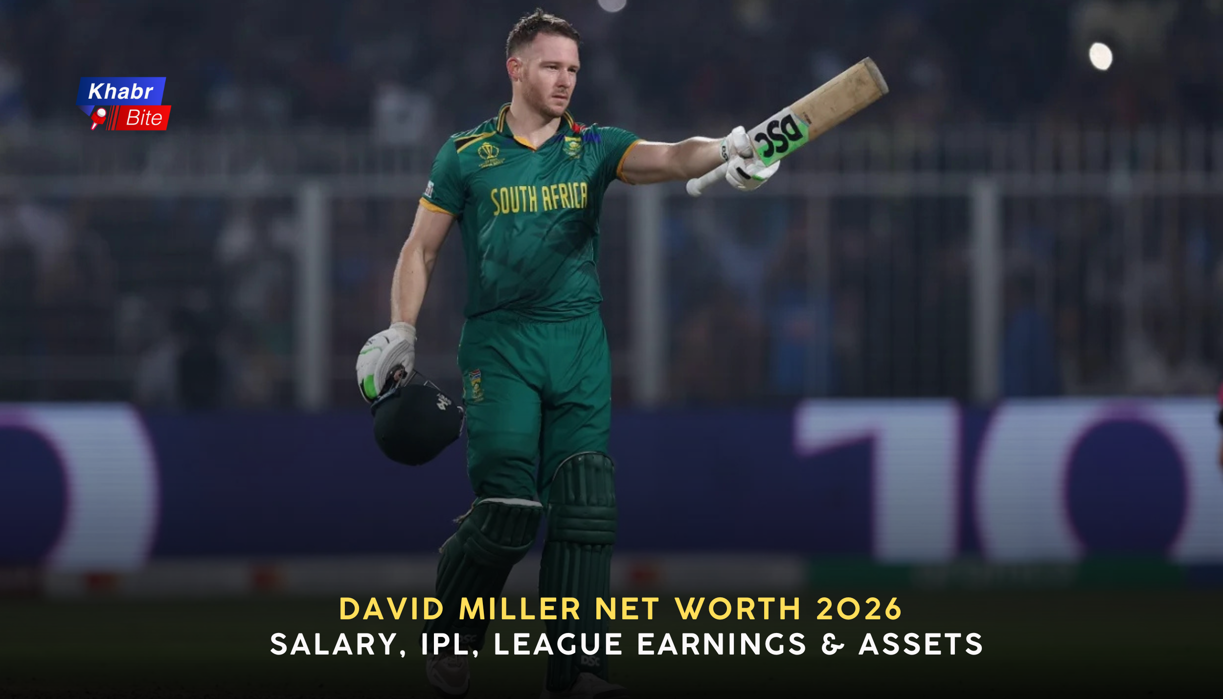 David Miller celebrating a century for South Africa in an international match