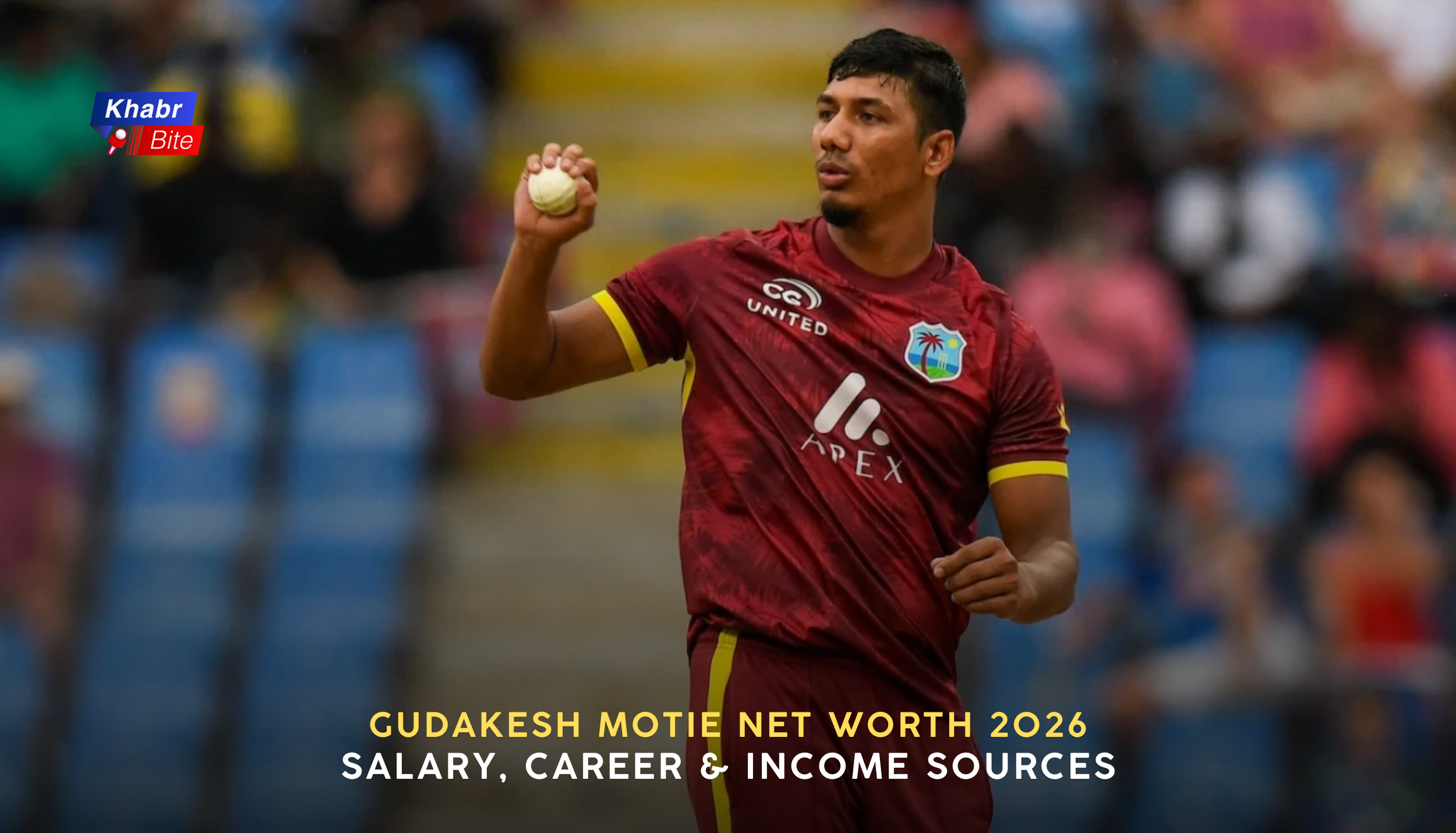 Gudakesh Motie West Indies cricketer net worth 2026 salary career income