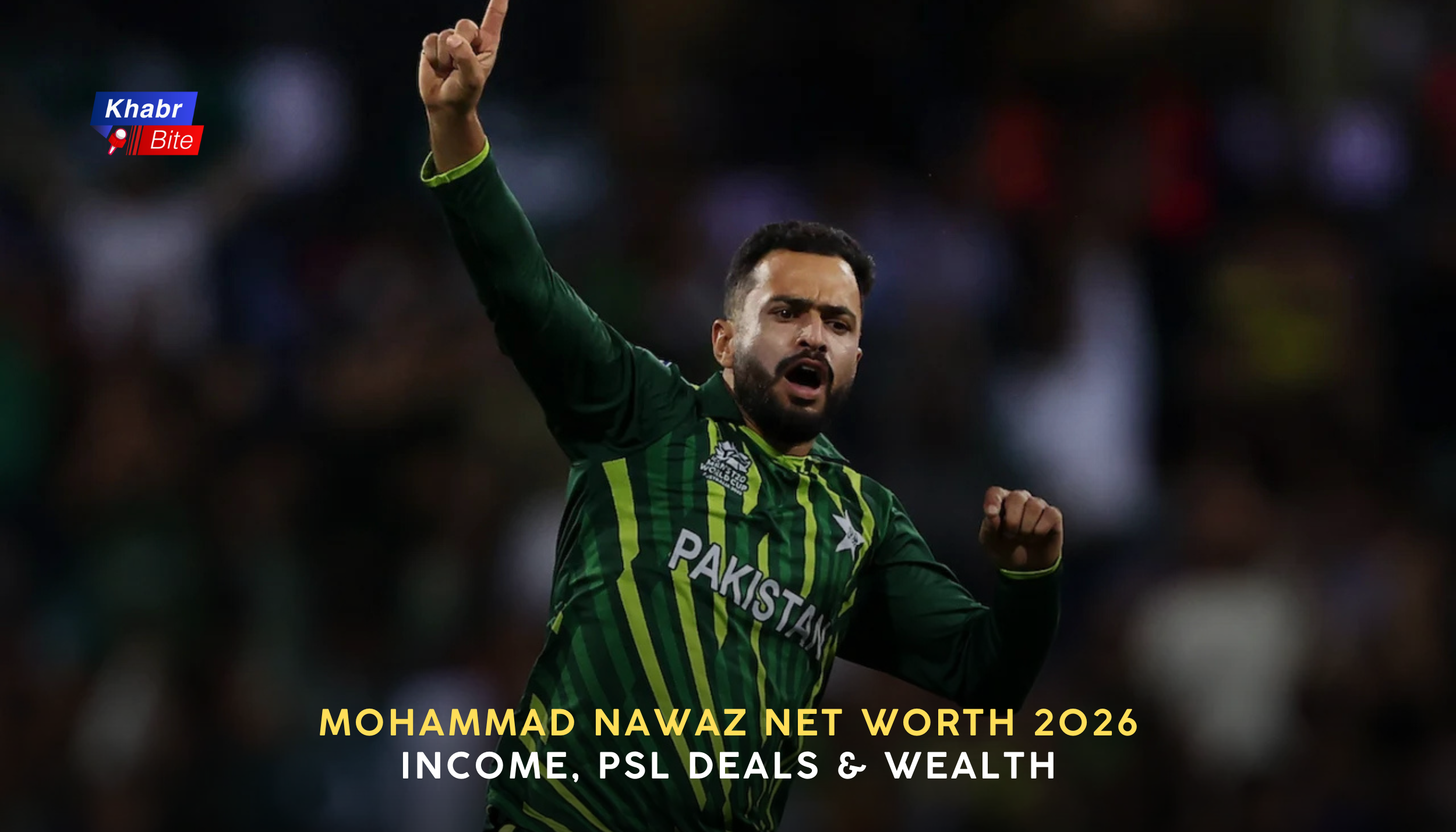 Mohammad Nawaz celebrating during a Pakistan cricket match