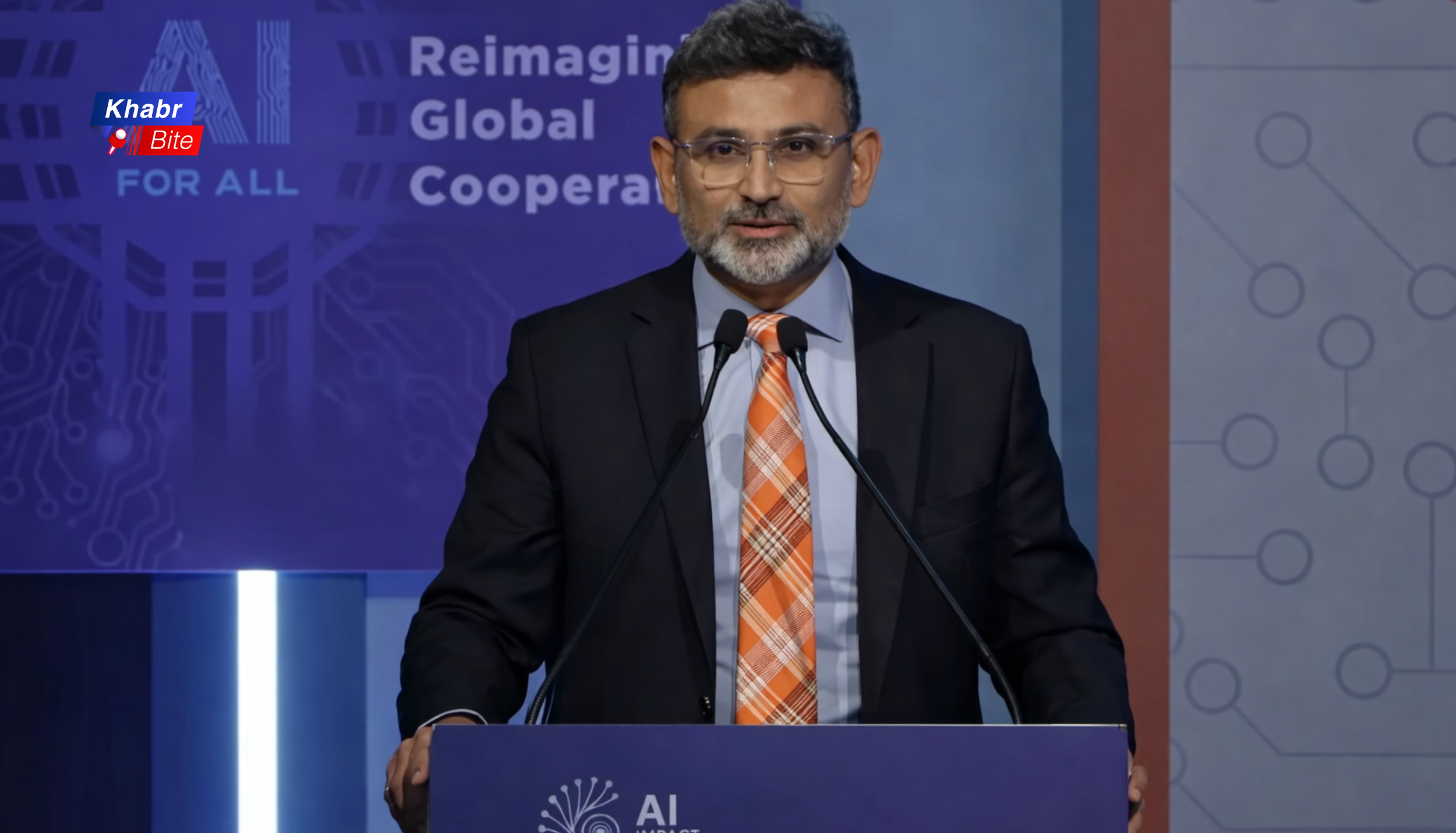 Ankur Vora speaking at India AI Impact Summit 2026 representing Gates Foundation