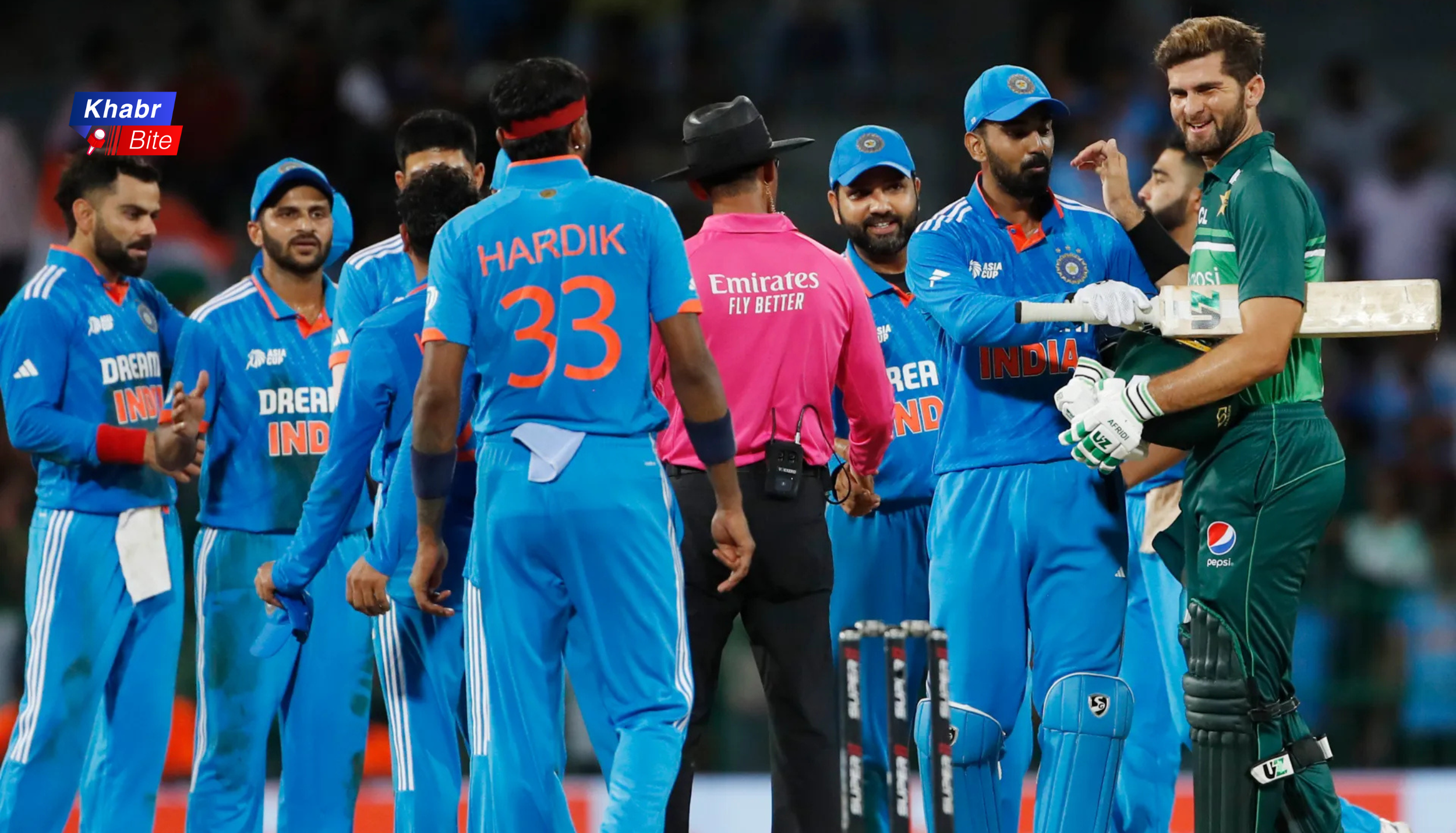 India vs Pakistan players after T20 match IND vs PAK rivalry moment