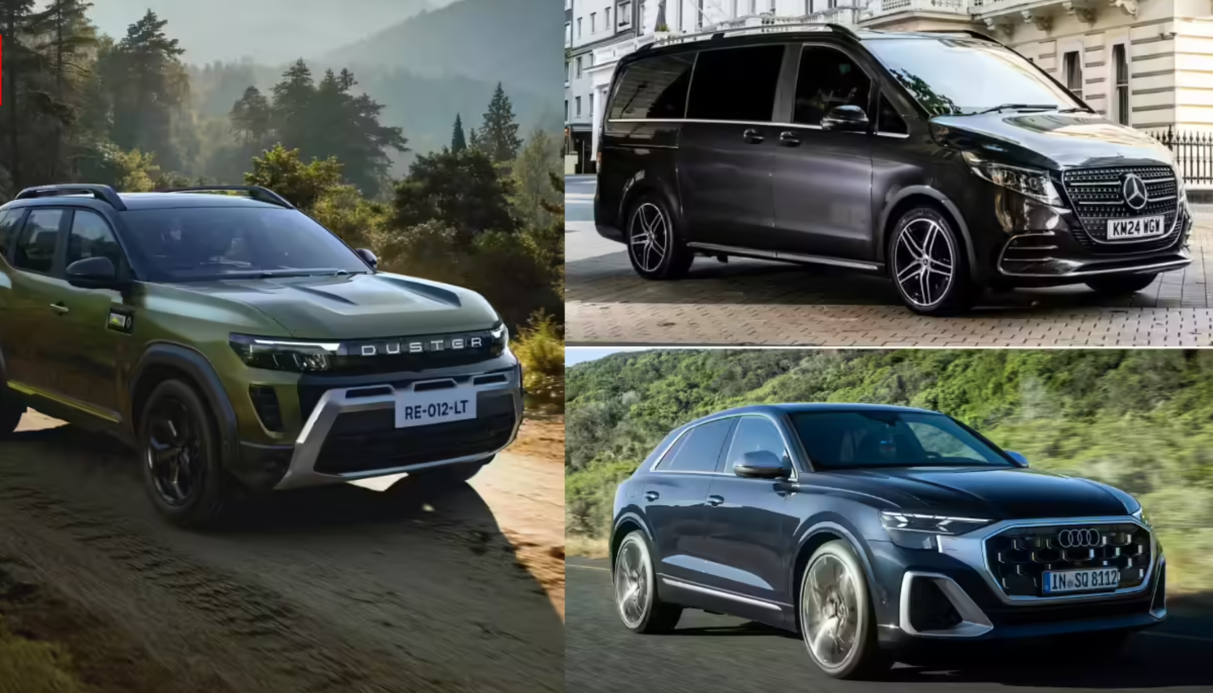 New car launches in India March 2026 including Renault Duster, Mercedes V-Class and Audi SQ8