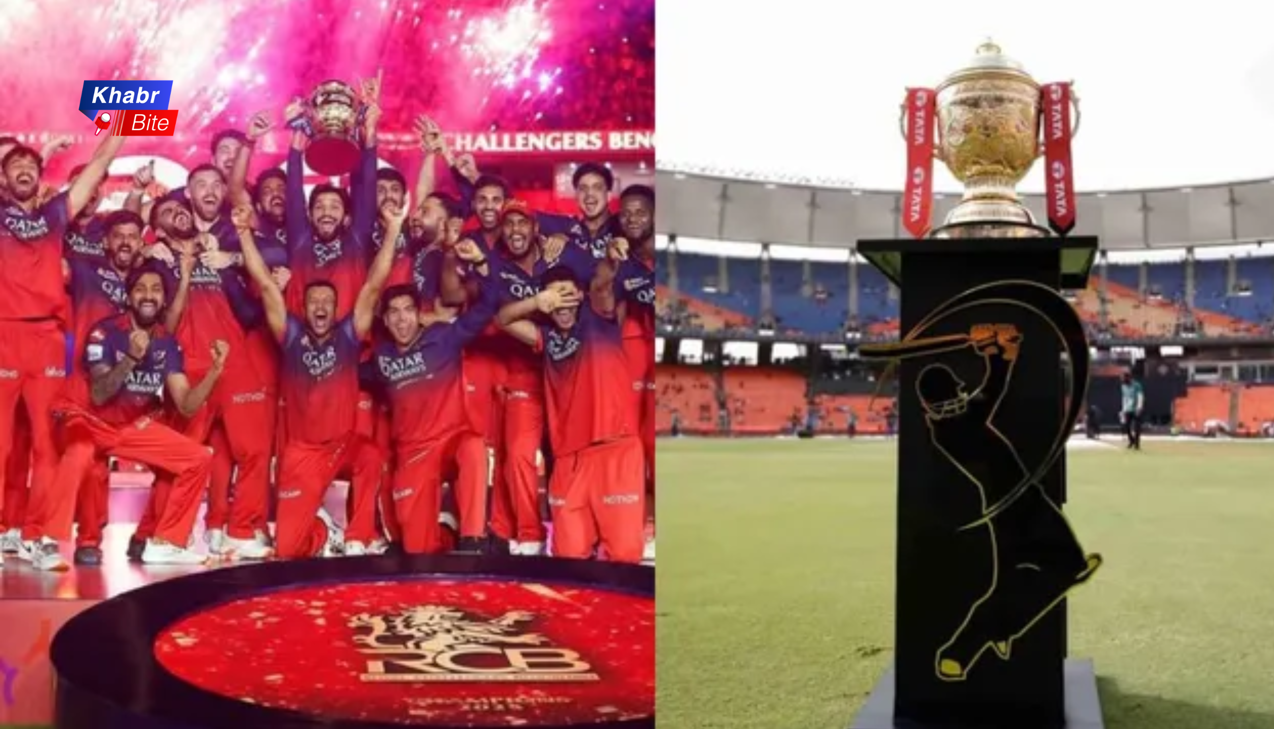 Royal Challengers Bengaluru celebration with IPL trophy as IPL 2026 season set to begin March 28