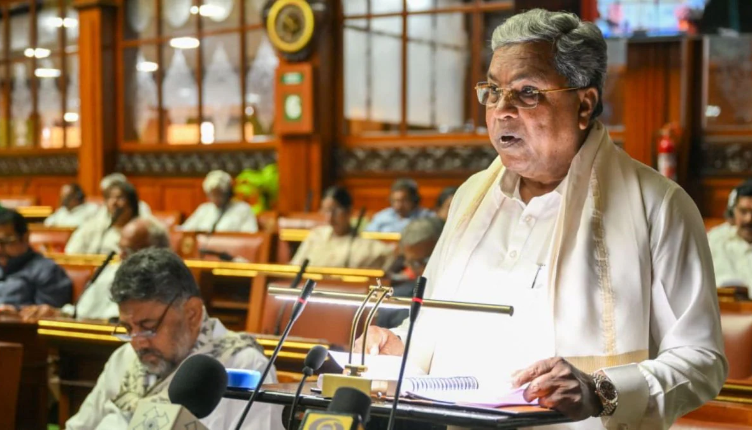 Leader speaking during Karnataka budget session about restricting social media use for children under 16