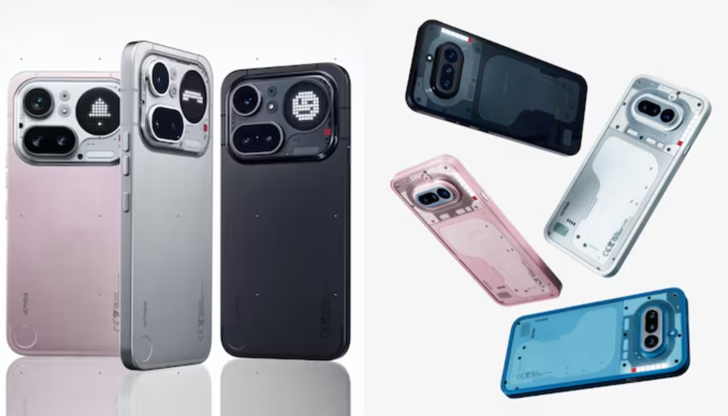 Nothing Phone 4a and Nothing Phone 4a Pro smartphones with new Glyph lighting design