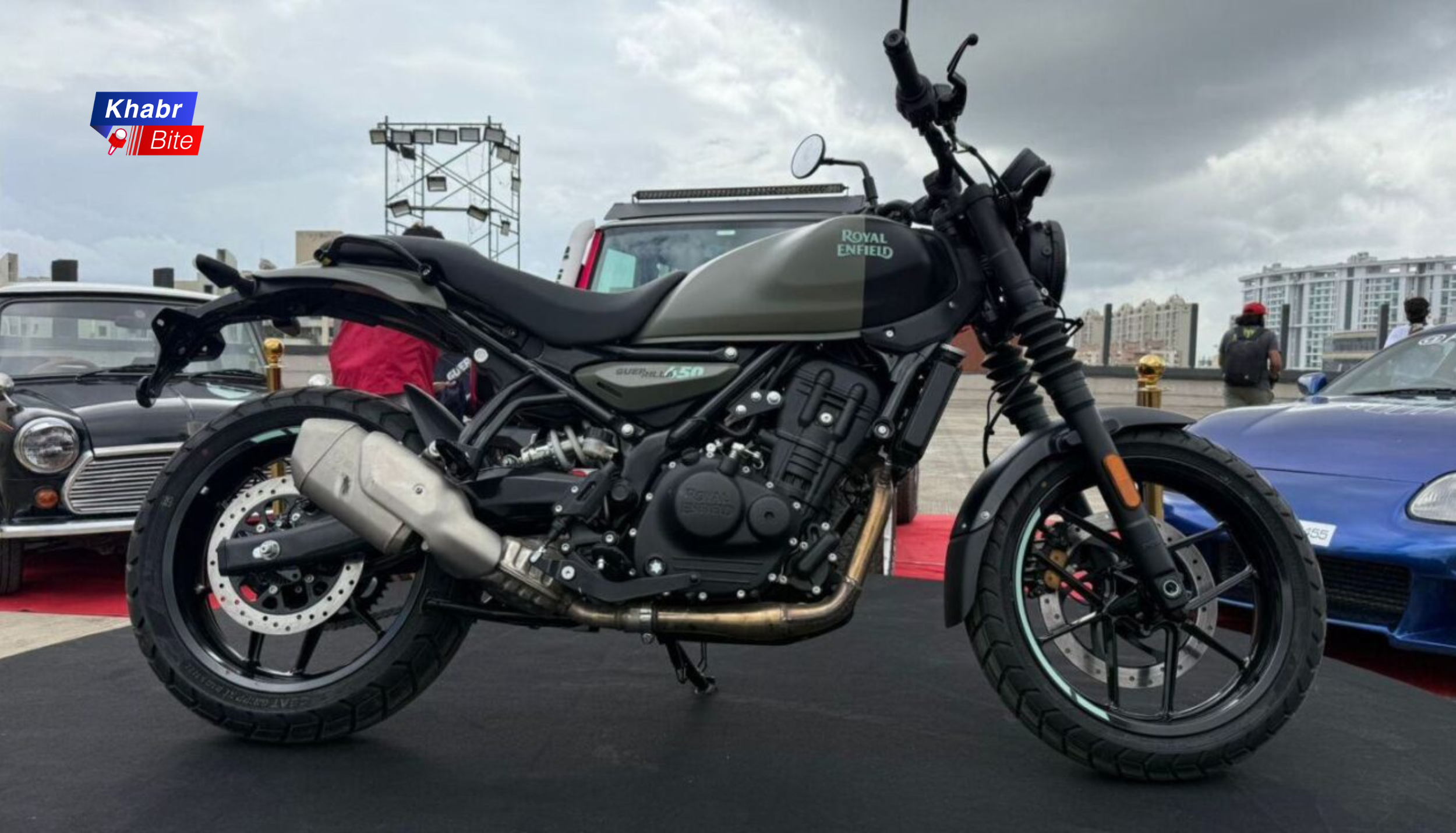 Royal Enfield Guerrilla 450 launch image with modern retro design