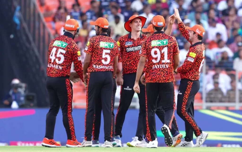 Royal Challengers Bengaluru players celebrate during an IPL match
