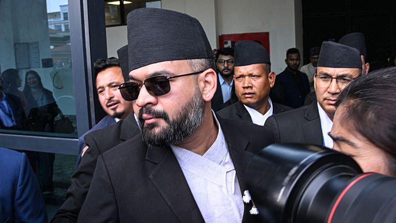 balen shah during a press confrence 
