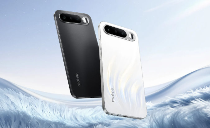 Realme 16 5G colour options in black and white finish