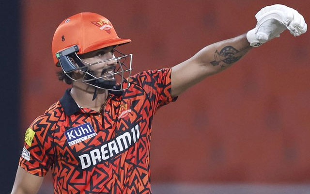 Nitish Kumar Reddy in action during IPL game