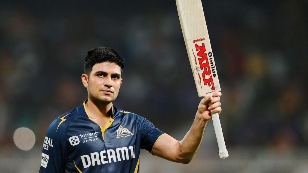 Shubman Gill, during a match performs 