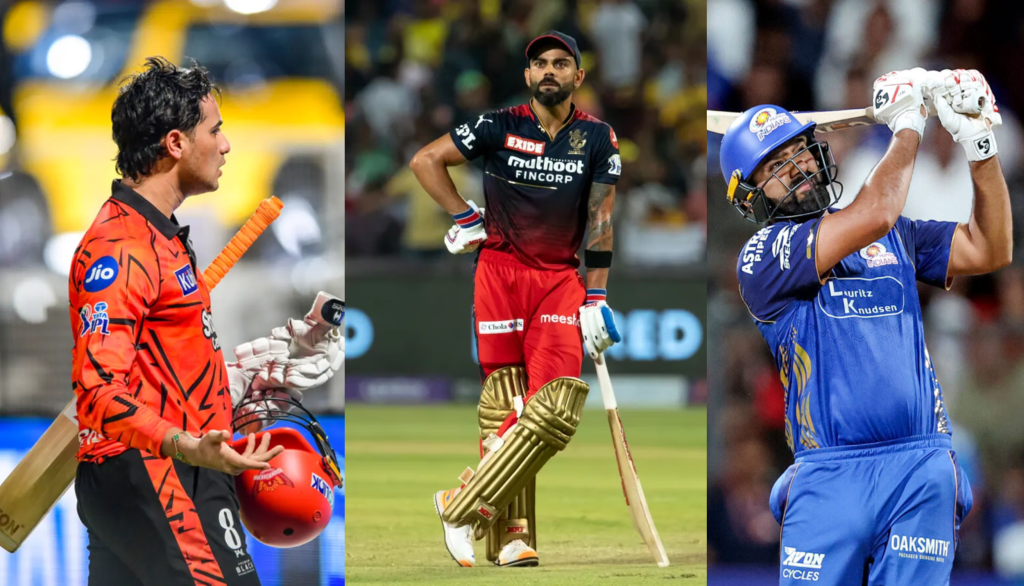 Abhishek Sharma, Rohit Sharma and Virat Kohli during Ipl 