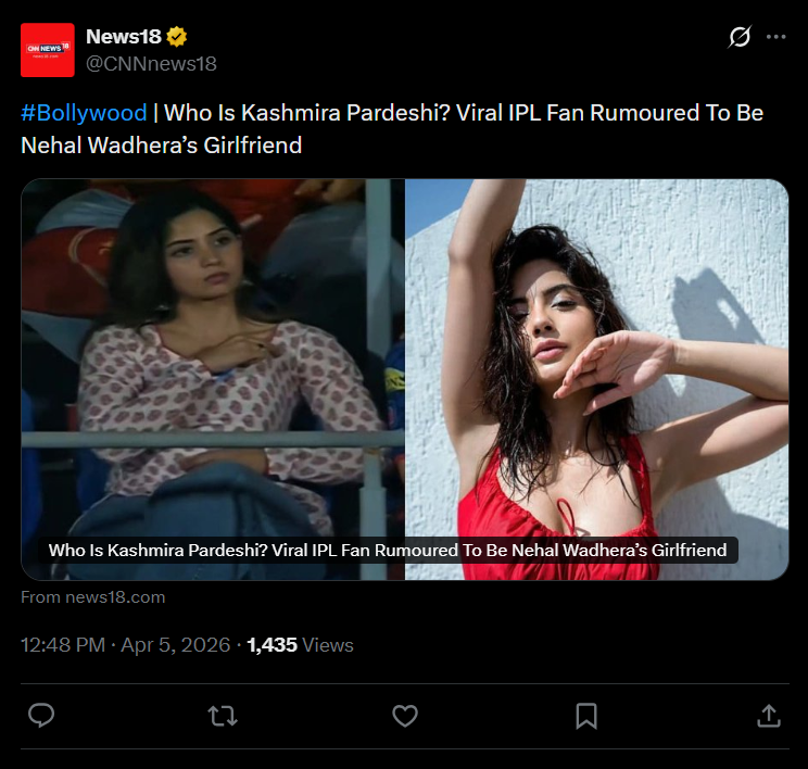 IPL Viral Girl Kashmira Pardeshi