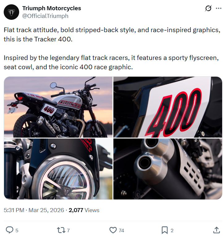 Triumph Tracker 400