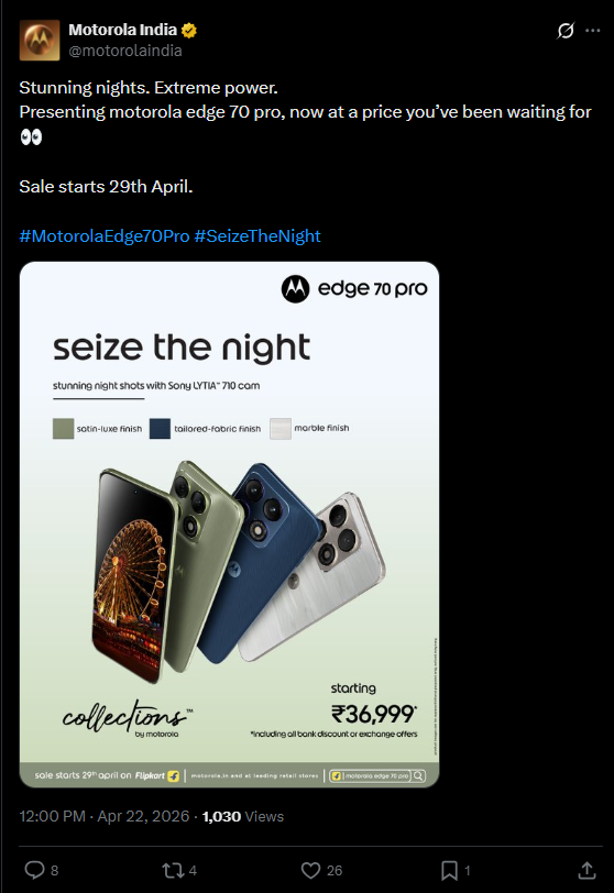 Motorola Edge smartphone