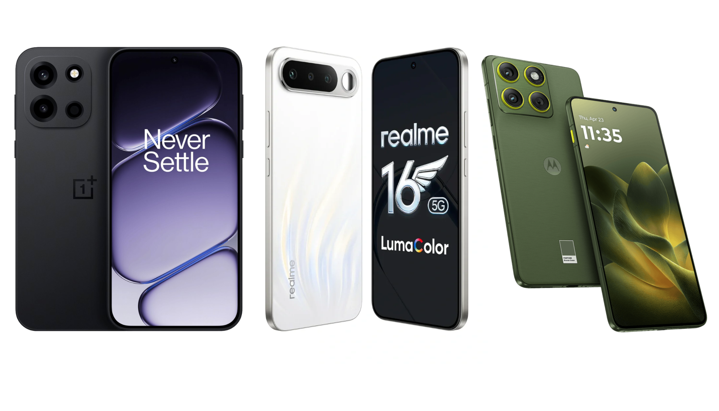 OnePlus Nord 6 vs realme 16 vs Motorola Edge 70 Pro