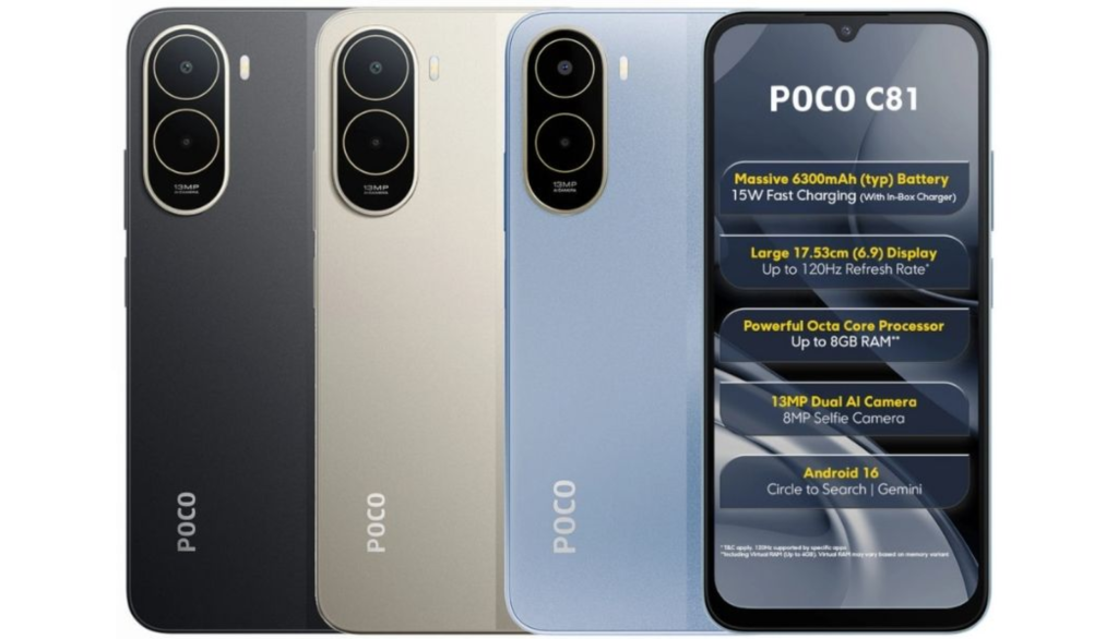 Poco C81 design